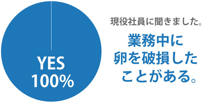 卵を破損したことがある？